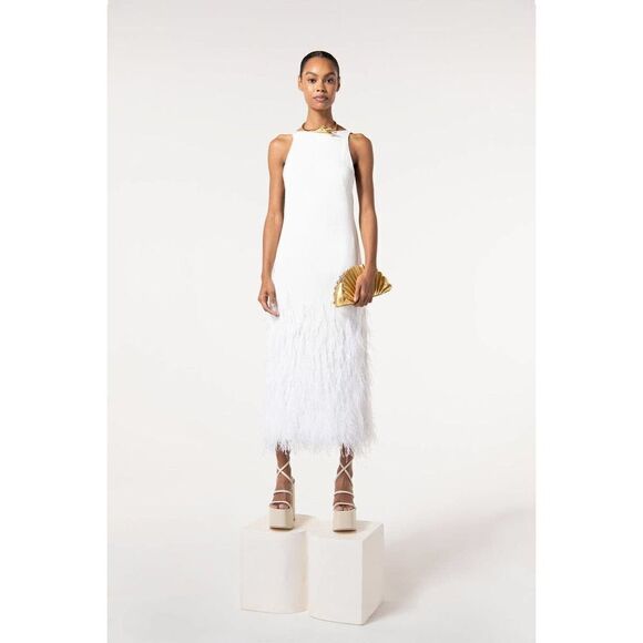 Cult Gaia AJA feather Gown US4 - Picture 8 of 12